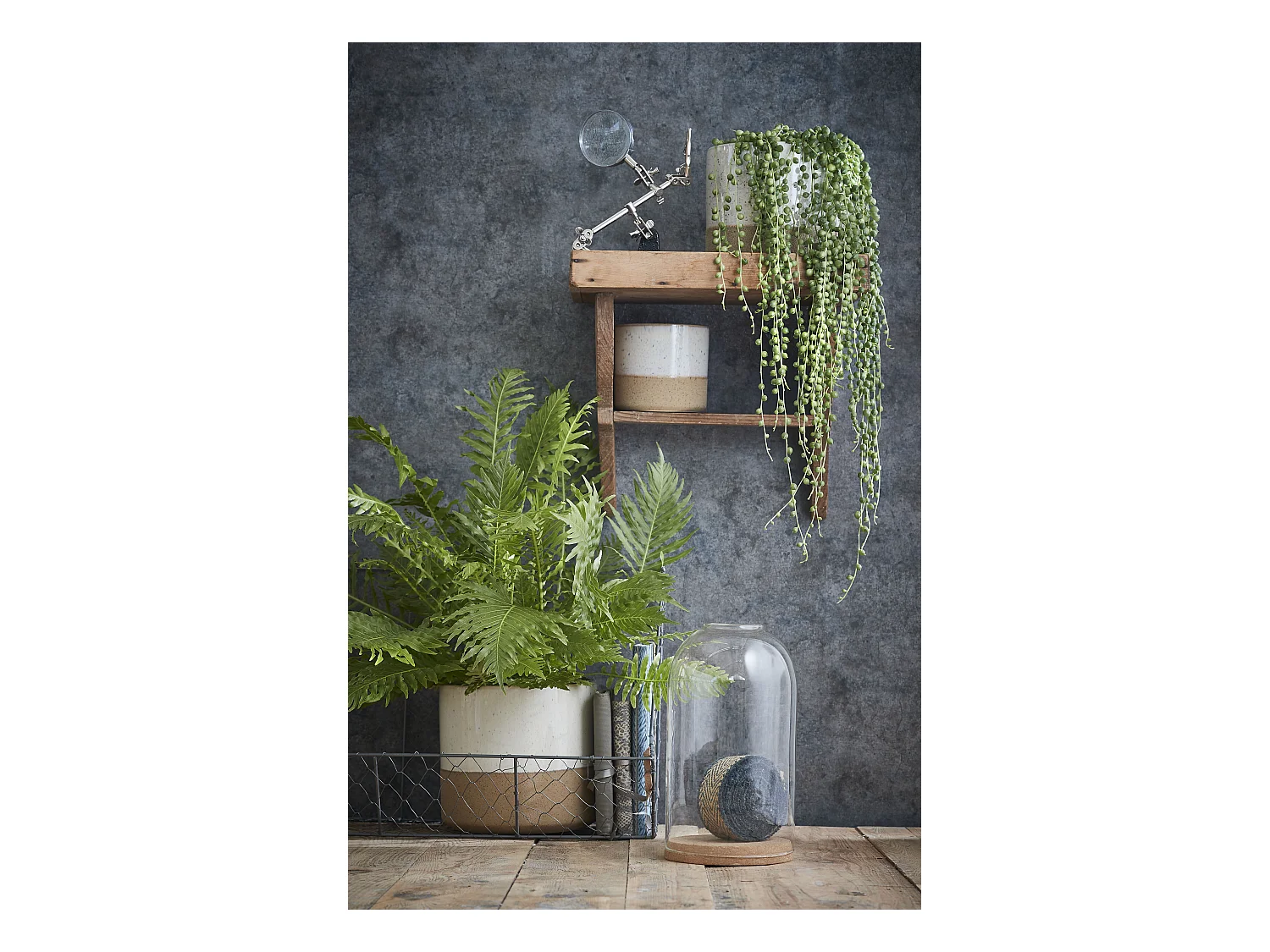 Pot de fleurs d'interieur  en céramique - Ø18 x 16,5 - Blanc - LAGO