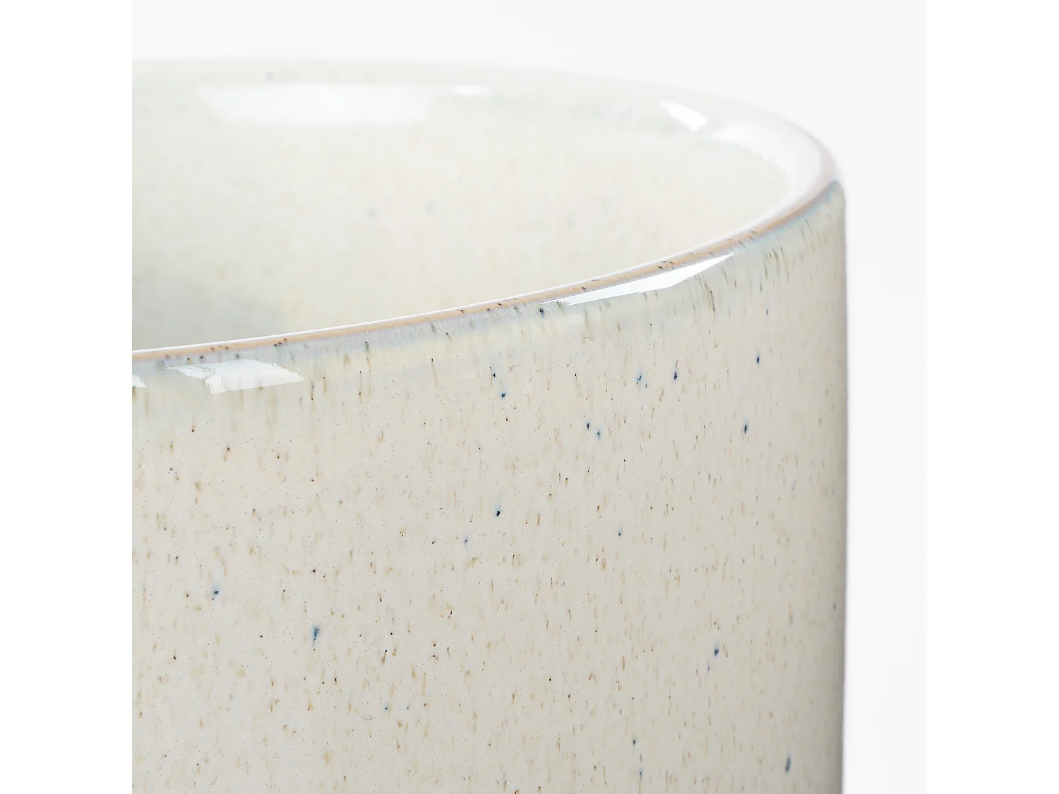 Bloempot binnen van keramiek - Ø18 x 16,5 - Wit - LAGO