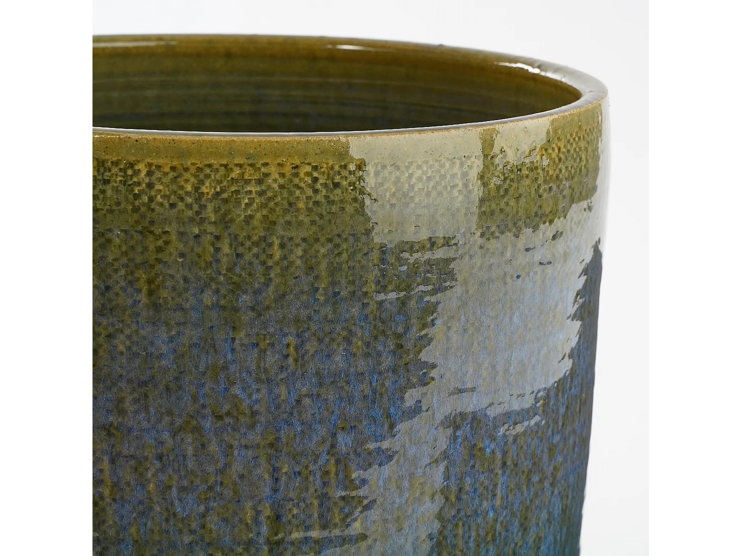 Bloempot binnen van terracotta - 24 x 26 - Donkerblauw - OLOF