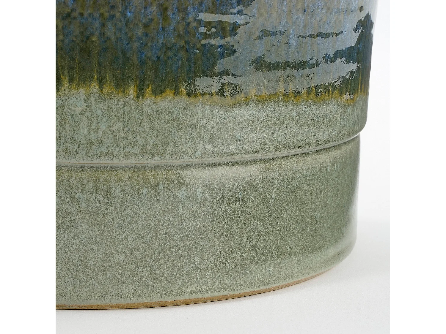 Bloempot binnen van terracotta - 24 x 26 - Donkerblauw - OLOF