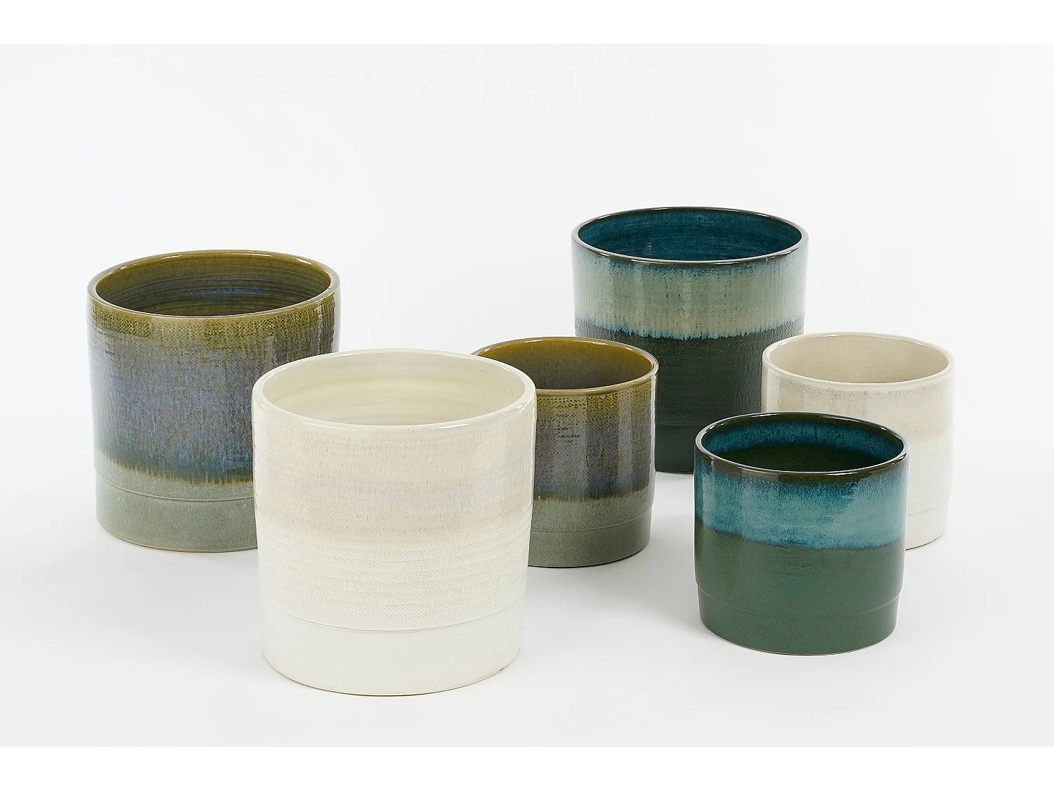 Bloempot binnen van terracotta - 24 x 26 - Donkerblauw - OLOF