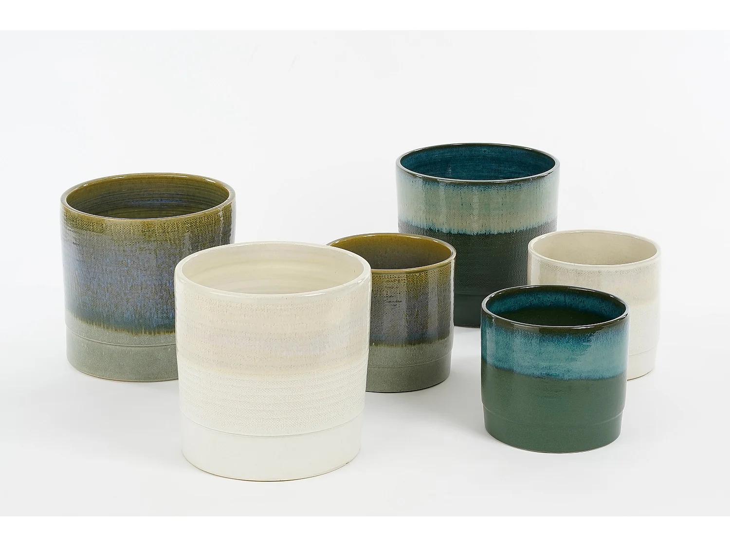 Bloempot binnen van terracotta - 24 x 26 - Donkerblauw - OLOF