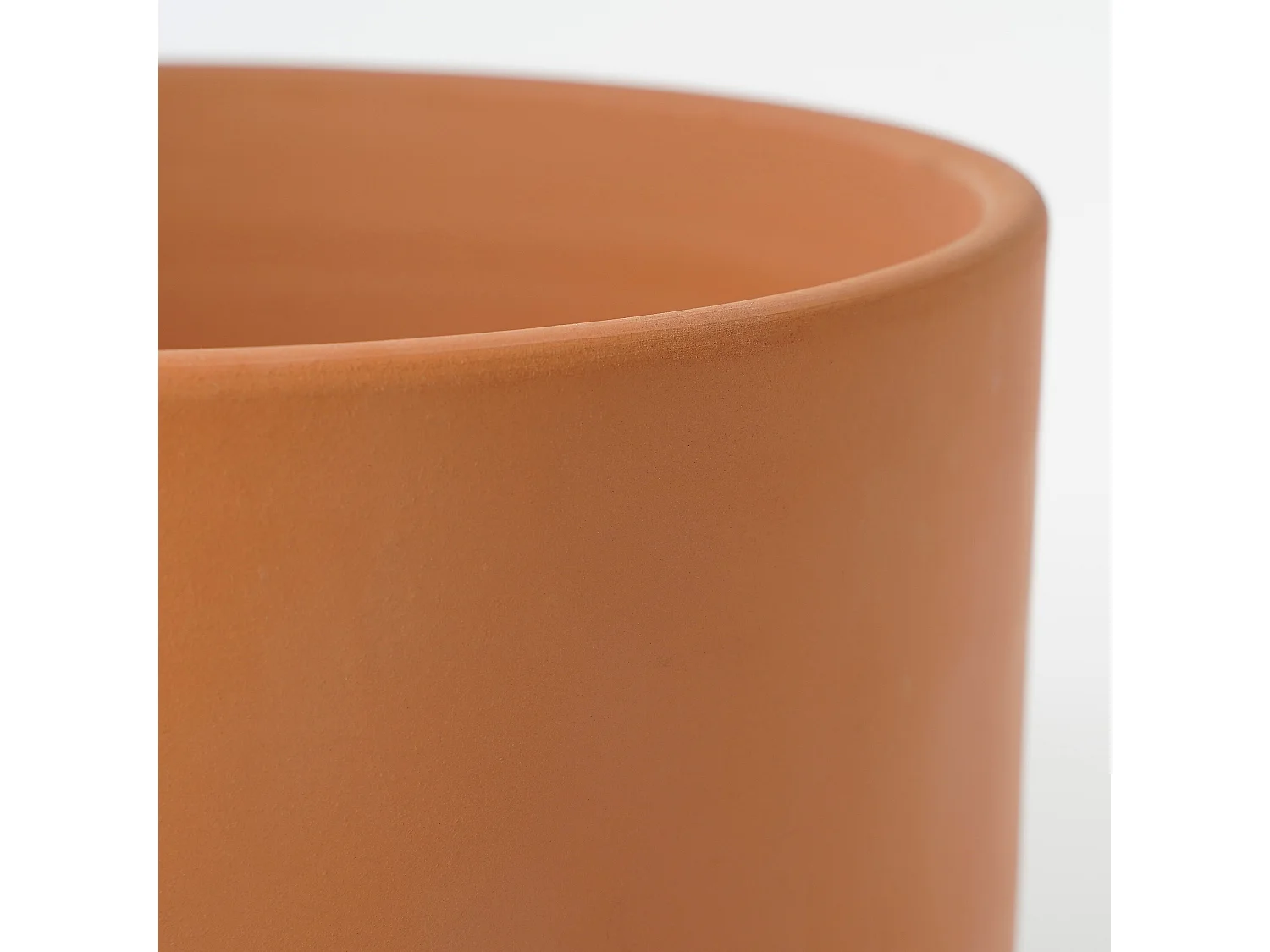 Pot de fleurs d'interieur en terre cuite - 20.5 x 24 - Blanc - VENNA