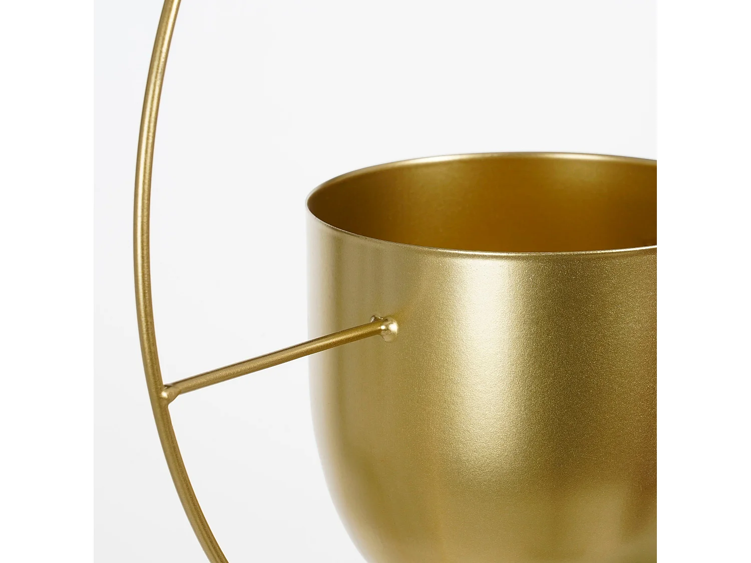 Bloempot binnen hangend van ijzer - 34 x 14 x 65 - Goud - DEXTER