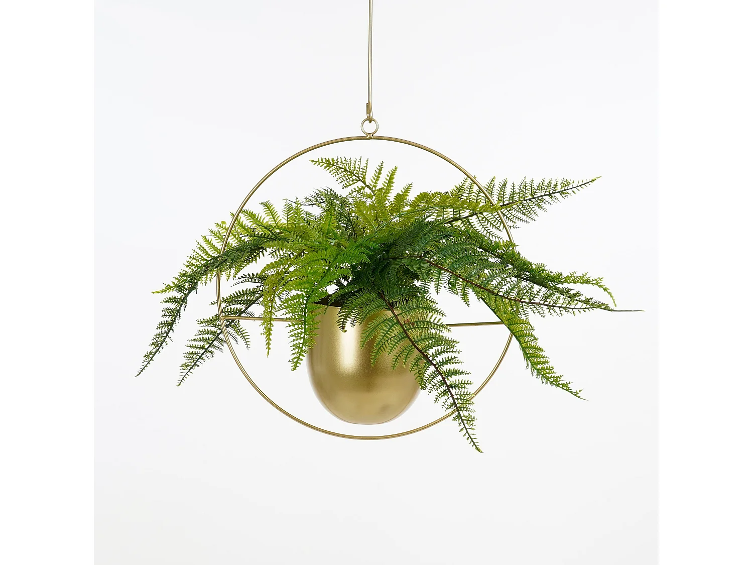 Bloempot binnen hangend van ijzer - 34 x 14 x 65 - Goud - DEXTER