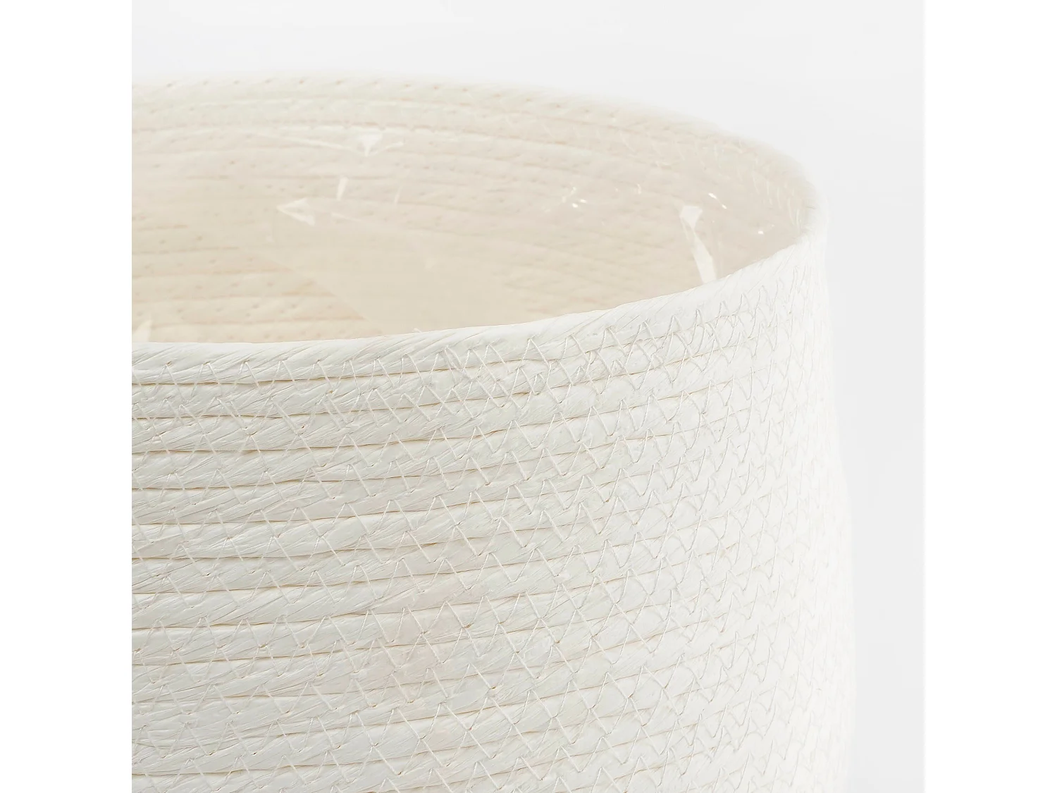 Ensemble de panier a plantes en papier et plastique - 24 x Ø26 - Blanc cassé - JORCK