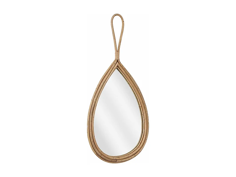 Wandspiegel aus Rattan und Glas - 28 x 2,5 x 59 - Braun - RAINIER