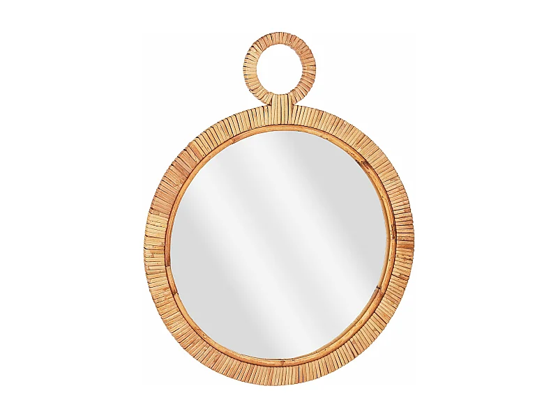 Espejo de pared de MDF - 40.5 x 2 x 51 - Marrón - KAJ