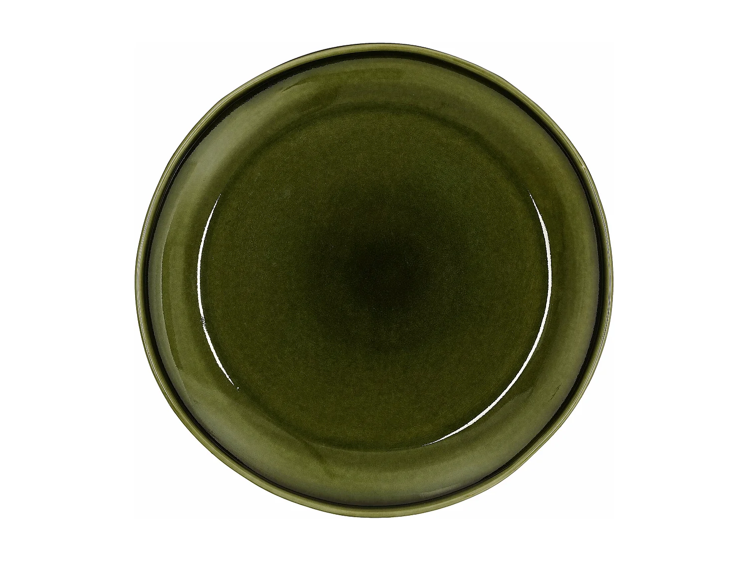 Plato llano de Cerámica - Ø27.5 - Verde - RHEA