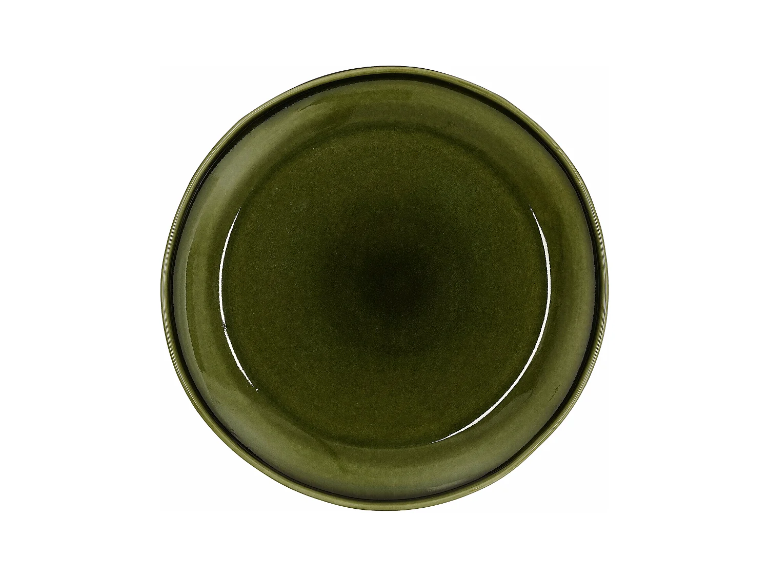 Assiette de diner en céramique - Ø27.5 - Vert - RHEA