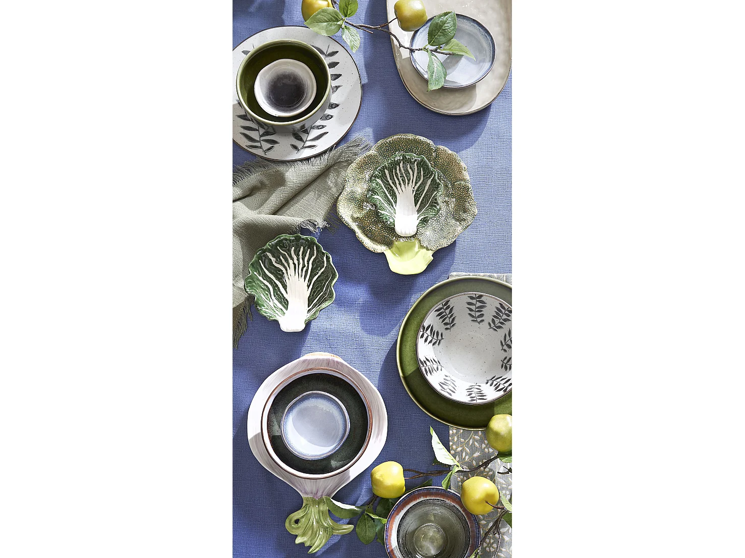 Assiette de diner en céramique - Ø27.5 - Vert - RHEA