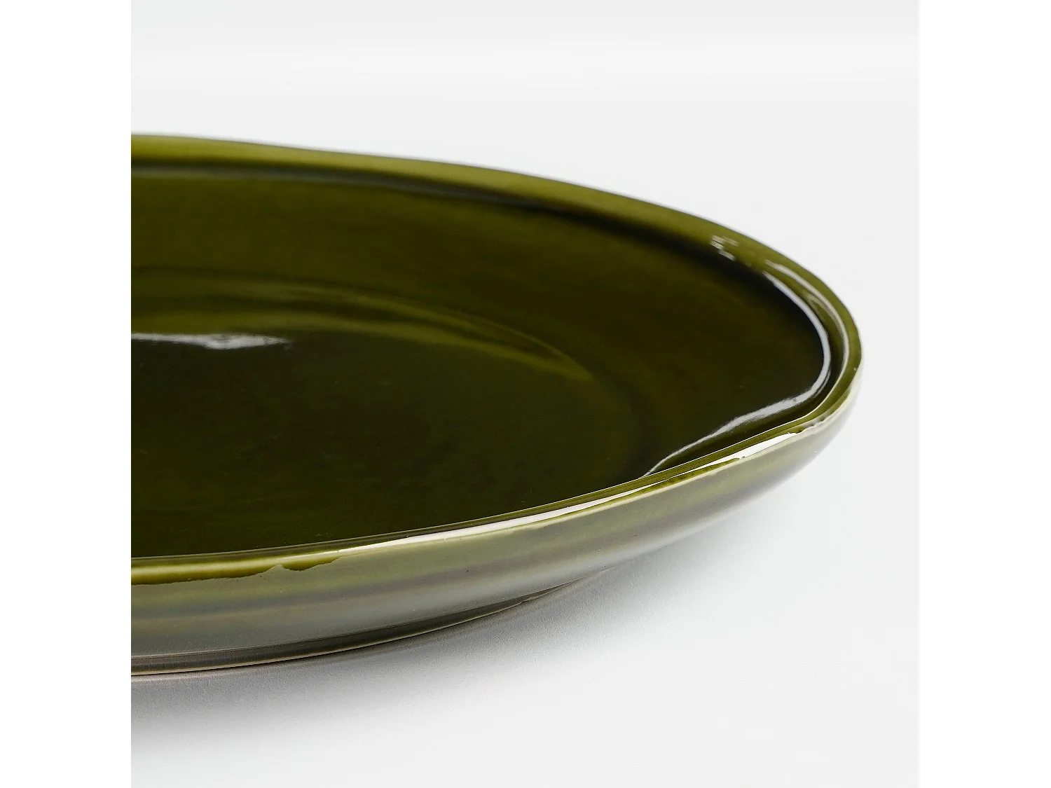 Assiette de diner en céramique - Ø27.5 - Vert - RHEA