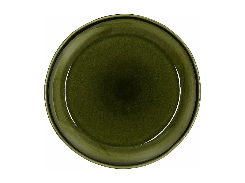 Assiette de diner en céramique - Ø27.5 - Vert - RHEA