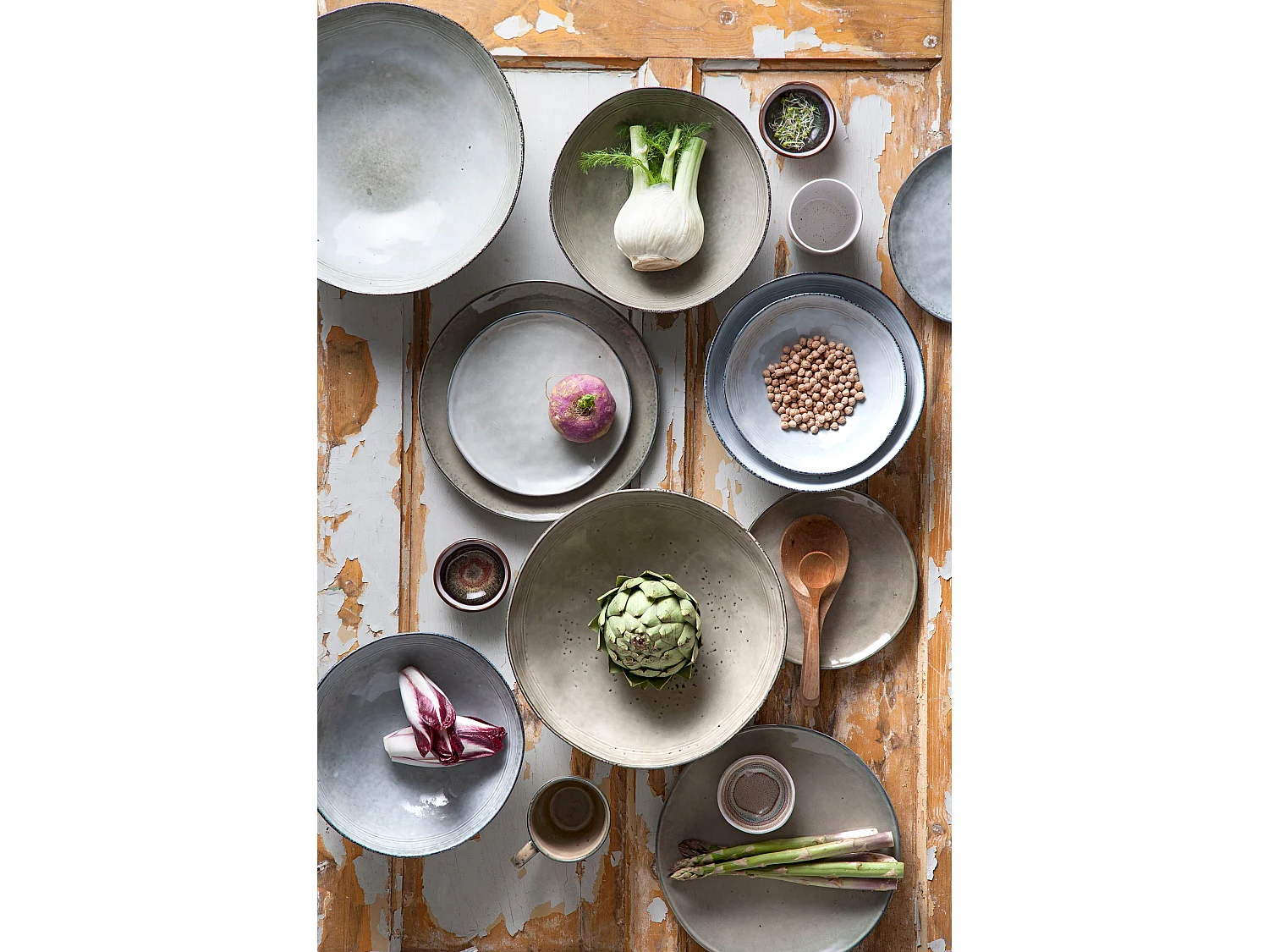 Bol en céramique - 9 x Ø30.5 - Gris - TABO