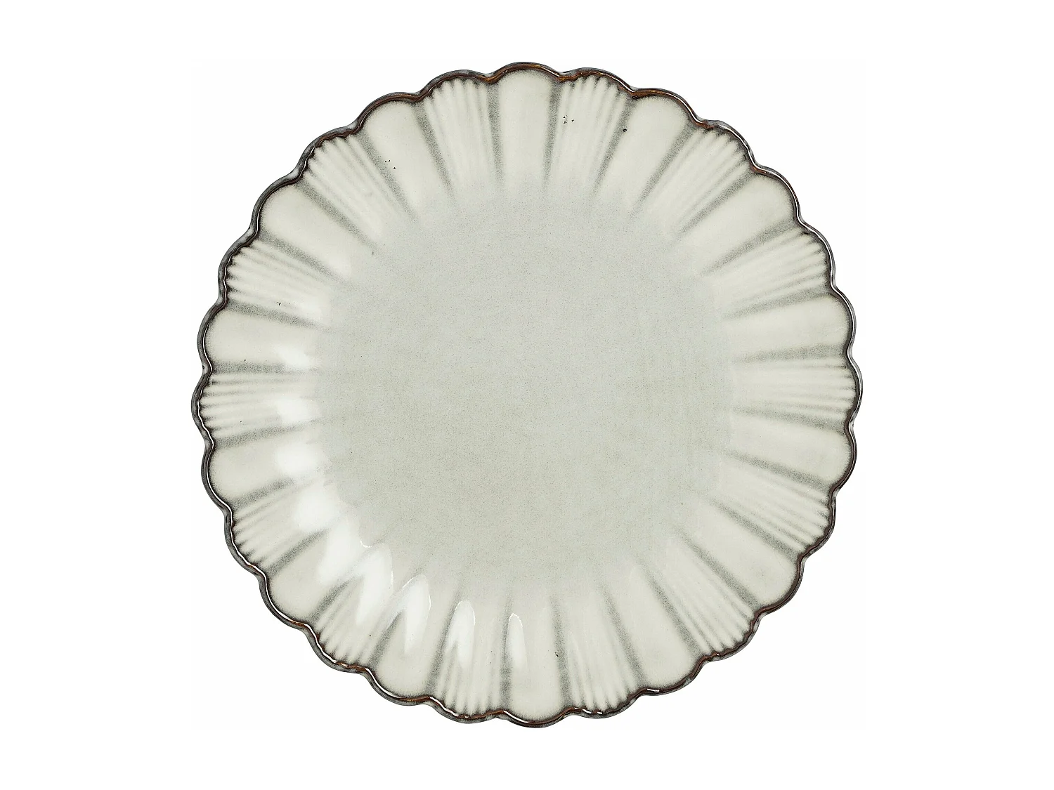 Plato de desayuno de Cerámica - 2.5 x Ø21 - Gris - CORFU