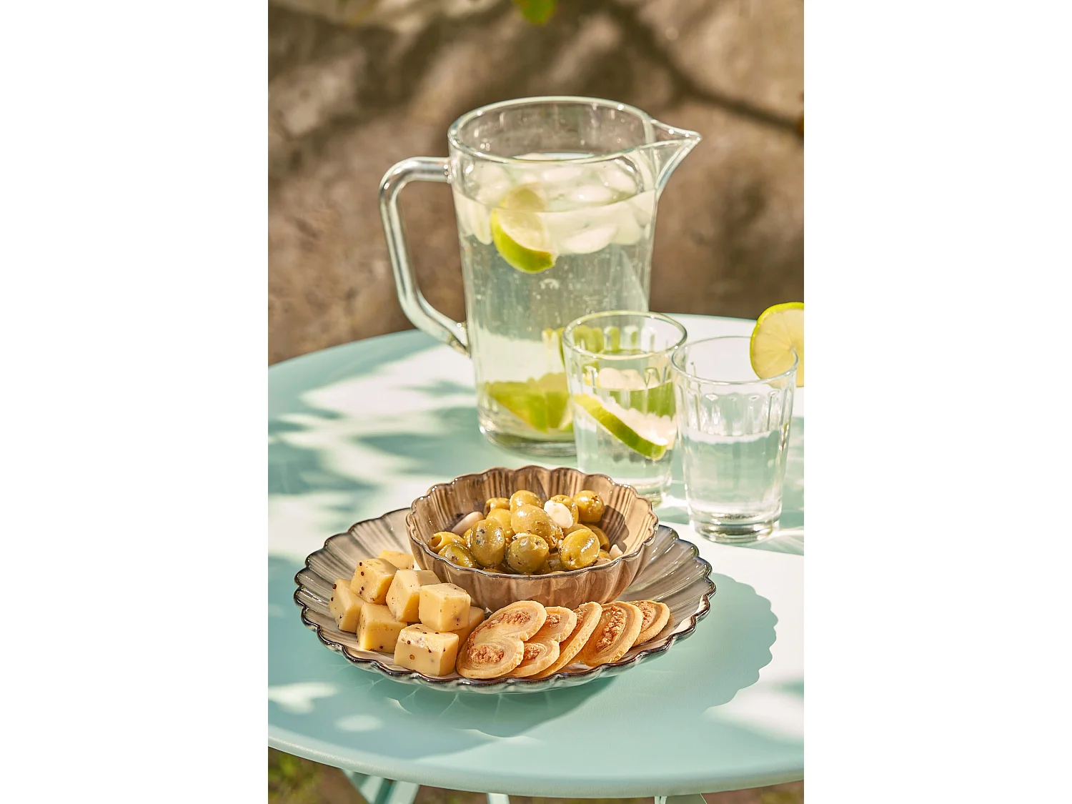 Plato de desayuno de Cerámica - 2.5 x Ø21 - Gris - CORFU