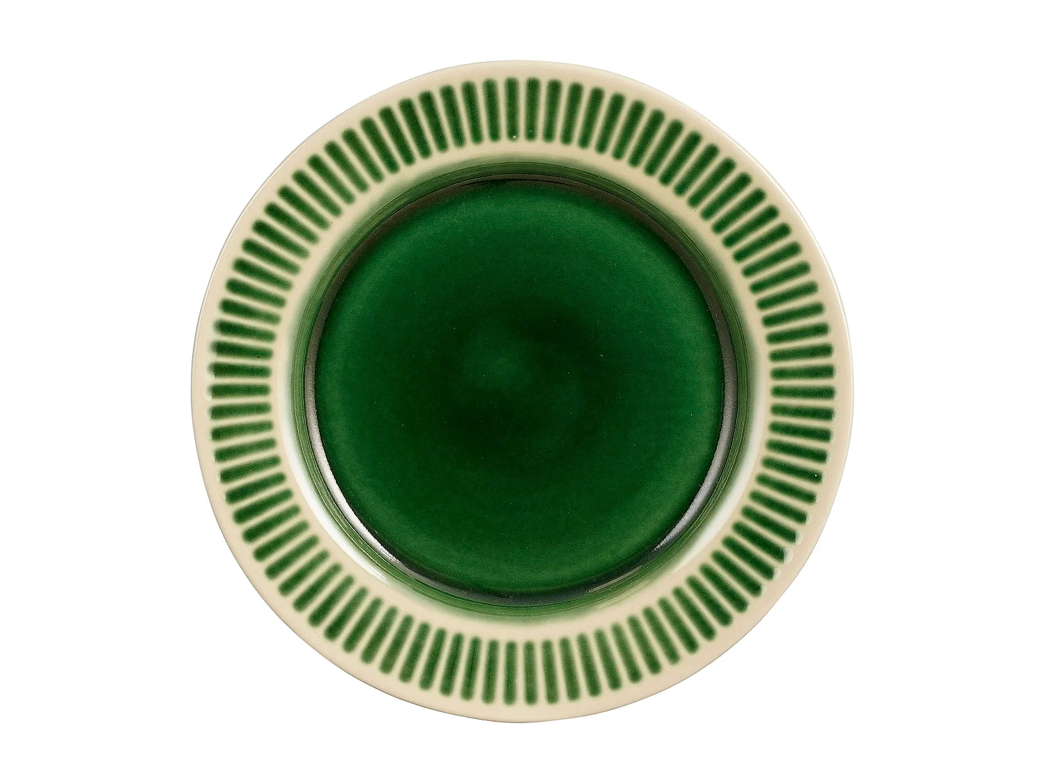 Ontbijtbord van keramiek - 2.5 x 21.5 - Groen - ELICE