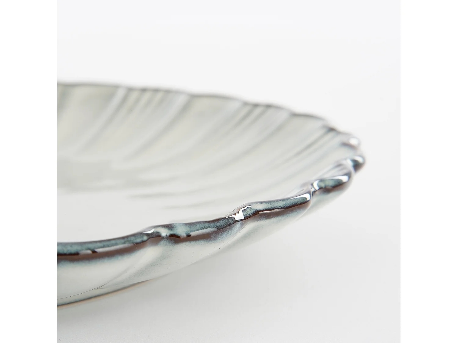 Plato llano de Cerámica - 2.5 x Ø26.5 - Gris - CORFU