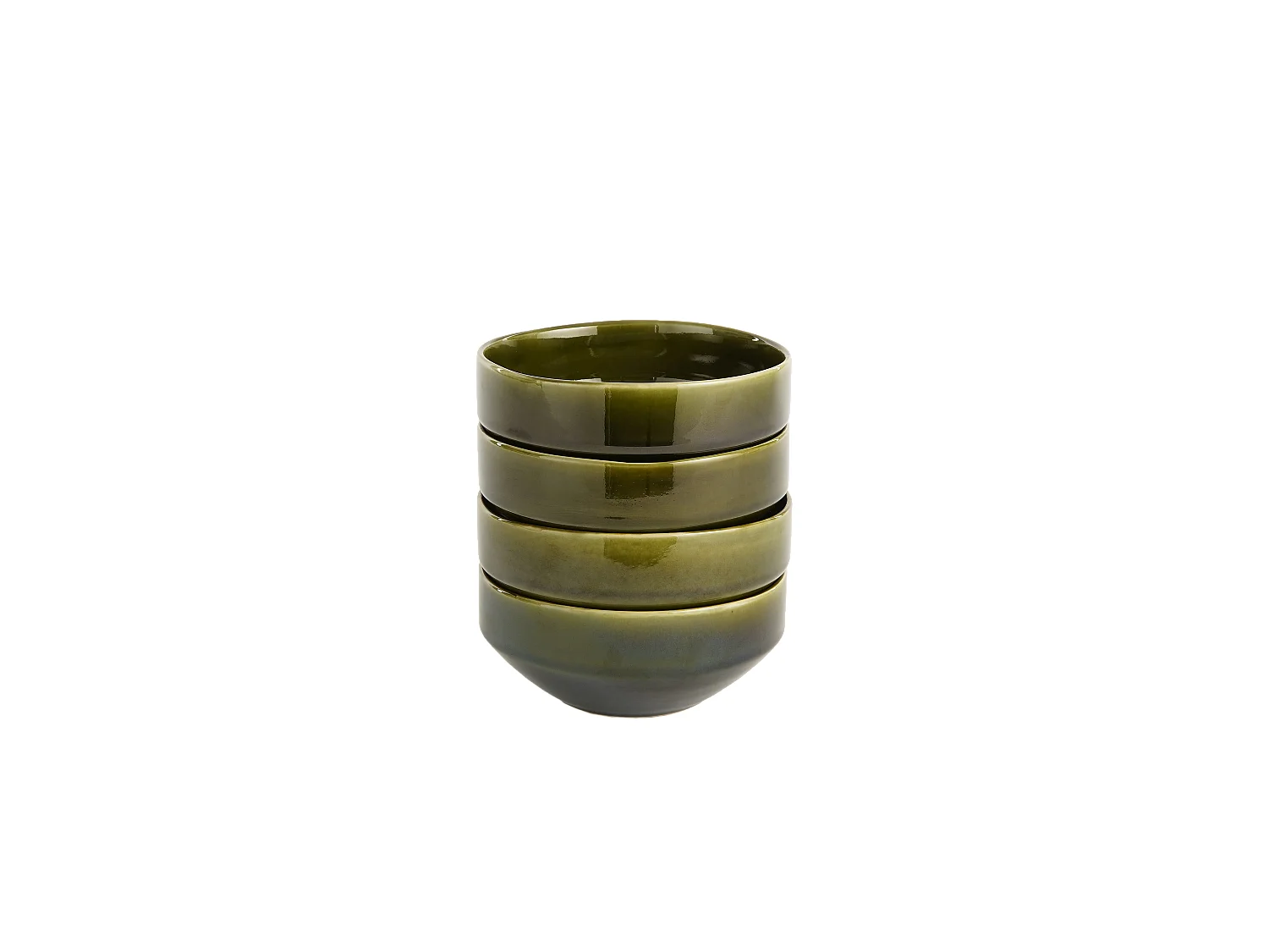 Schaal van keramiek - 18 x 18 x 8 - Groen - RHEA