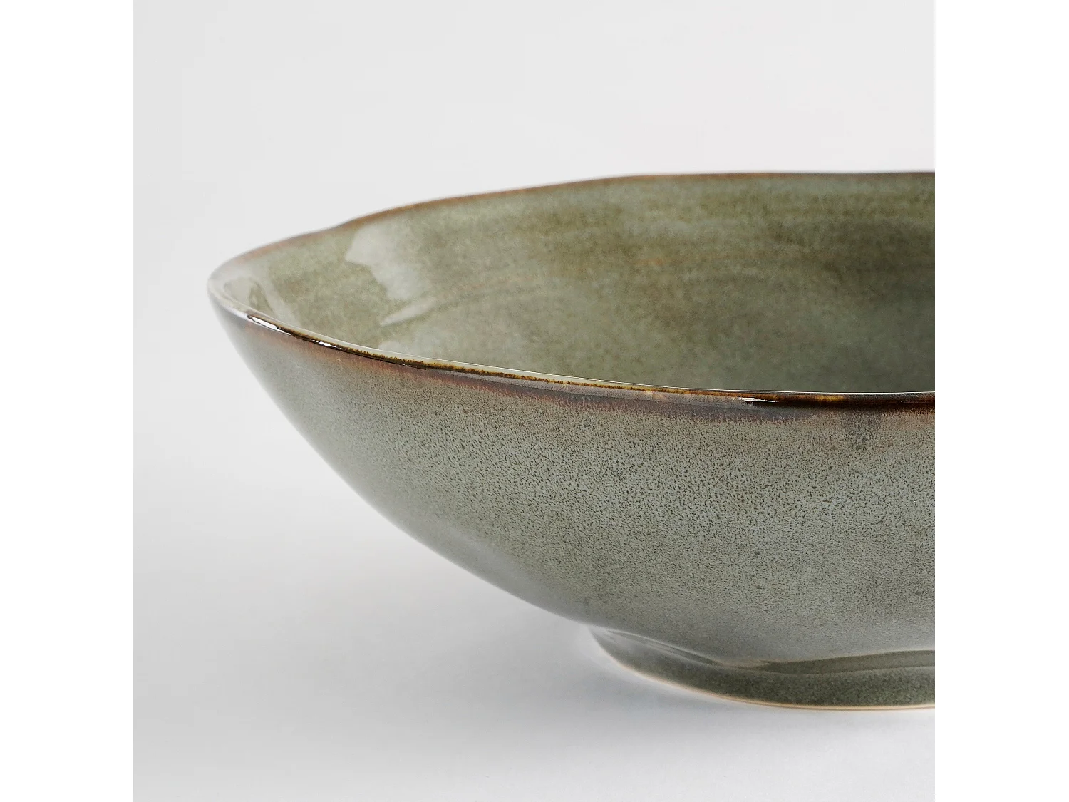 Schaal van keramiek - 9 x Ø30.5 - Groen - TABO