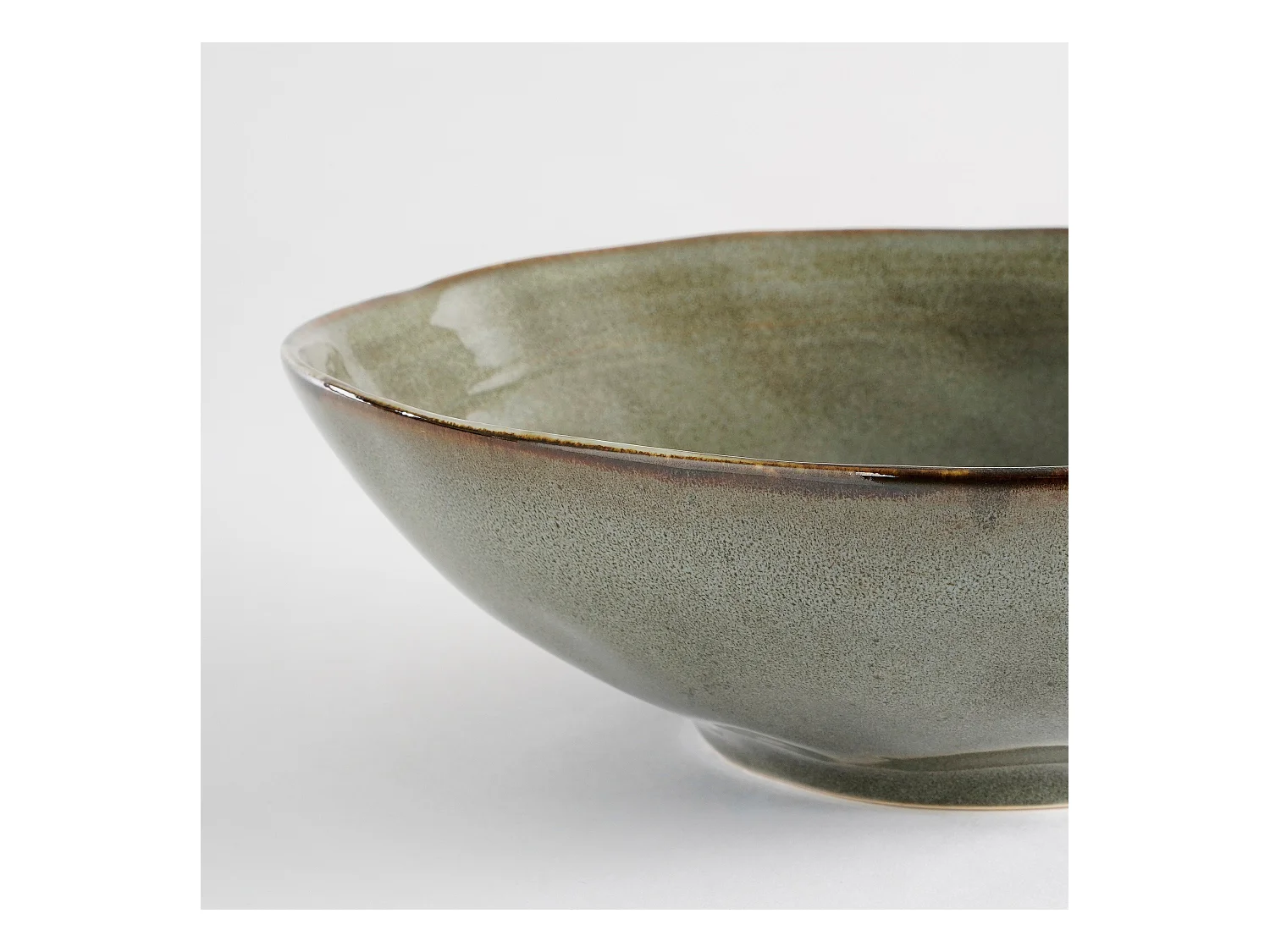 Schaal van keramiek - 9 x Ø30.5 - Groen - TABO