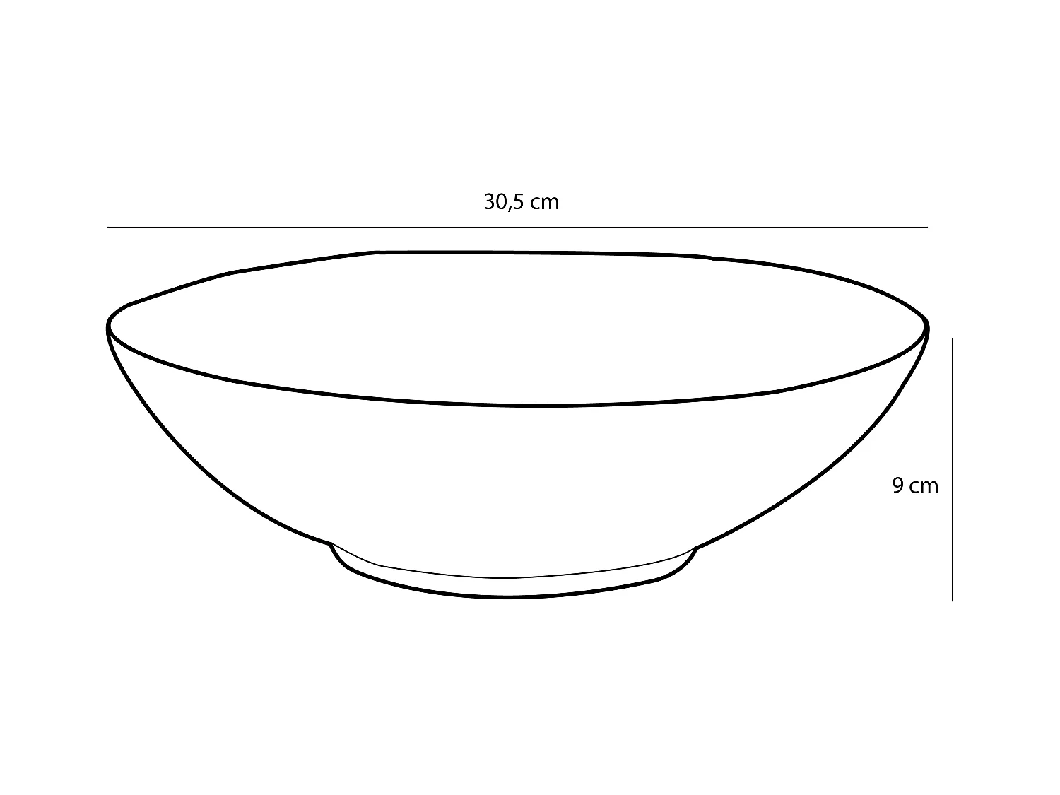 Schaal van keramiek - 9 x Ø30.5 - Groen - TABO