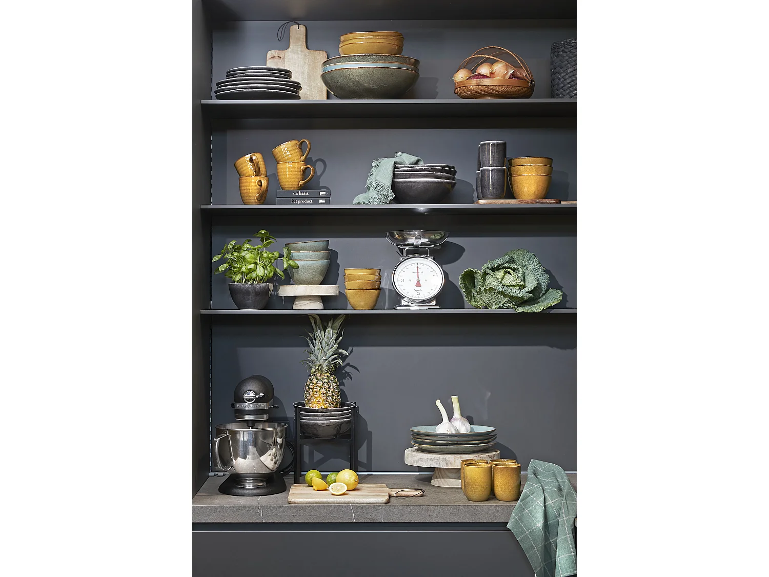 Bol en céramique - 7.5 x Ø23.5 - Noir - TABO