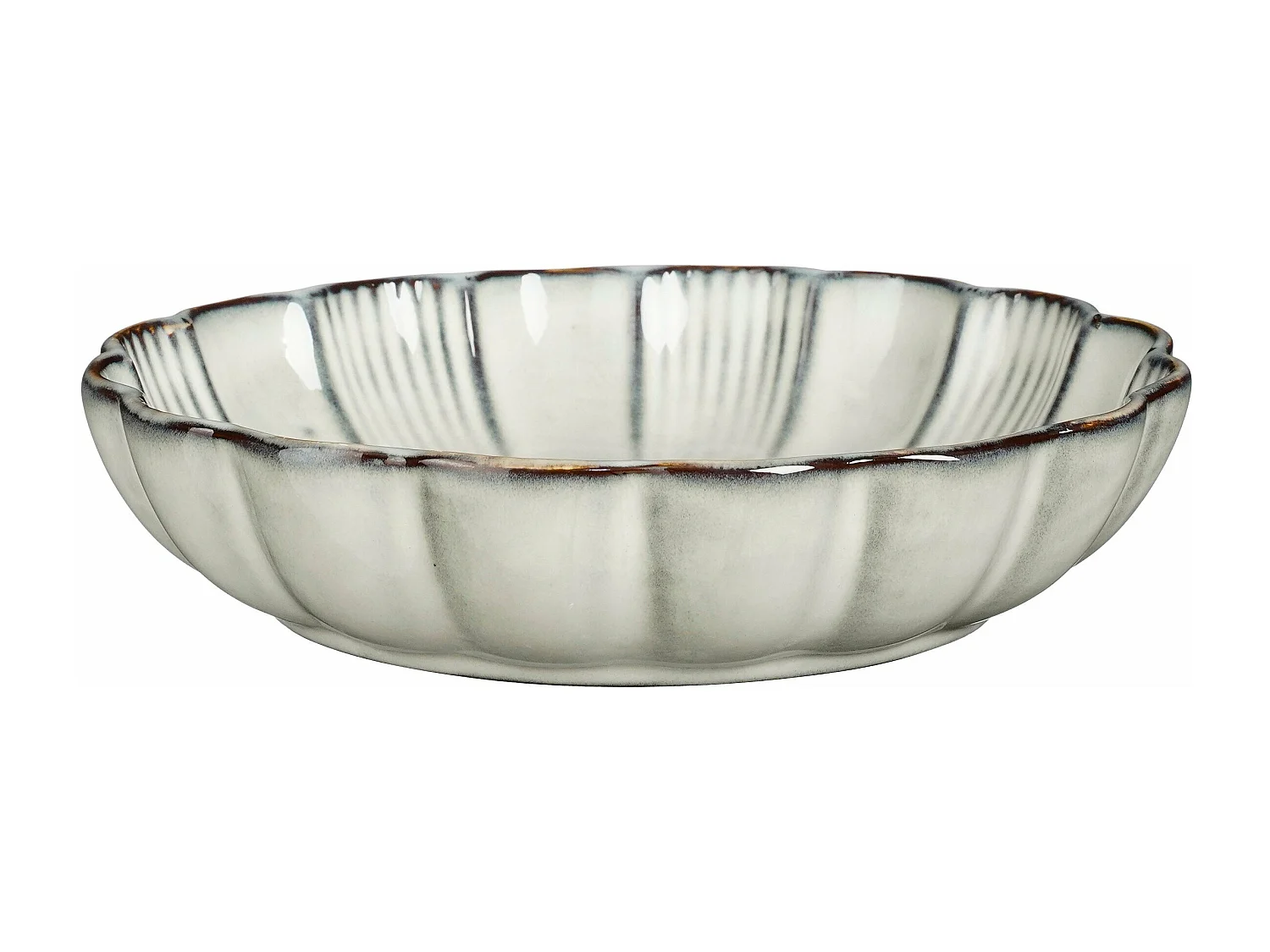 Schaal van keramiek - 5 x Ø18.5 - Grijs - CORFU