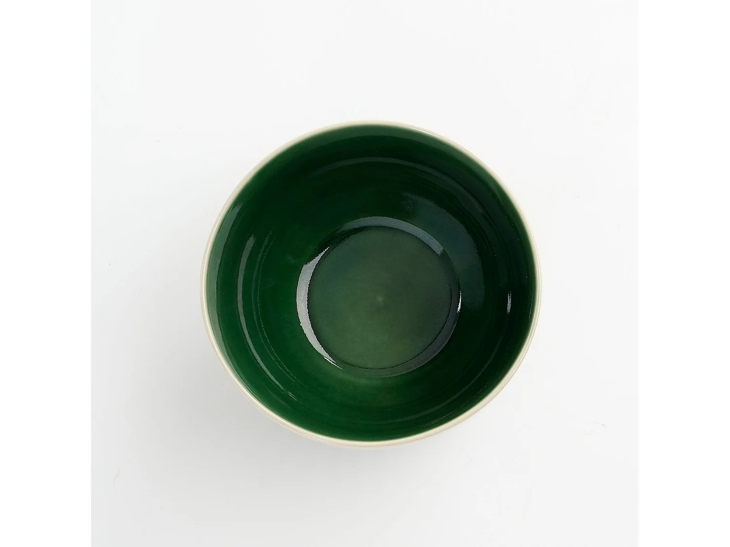 Bol en céramique - 14 x 14 x 8 - Vert - ELICE