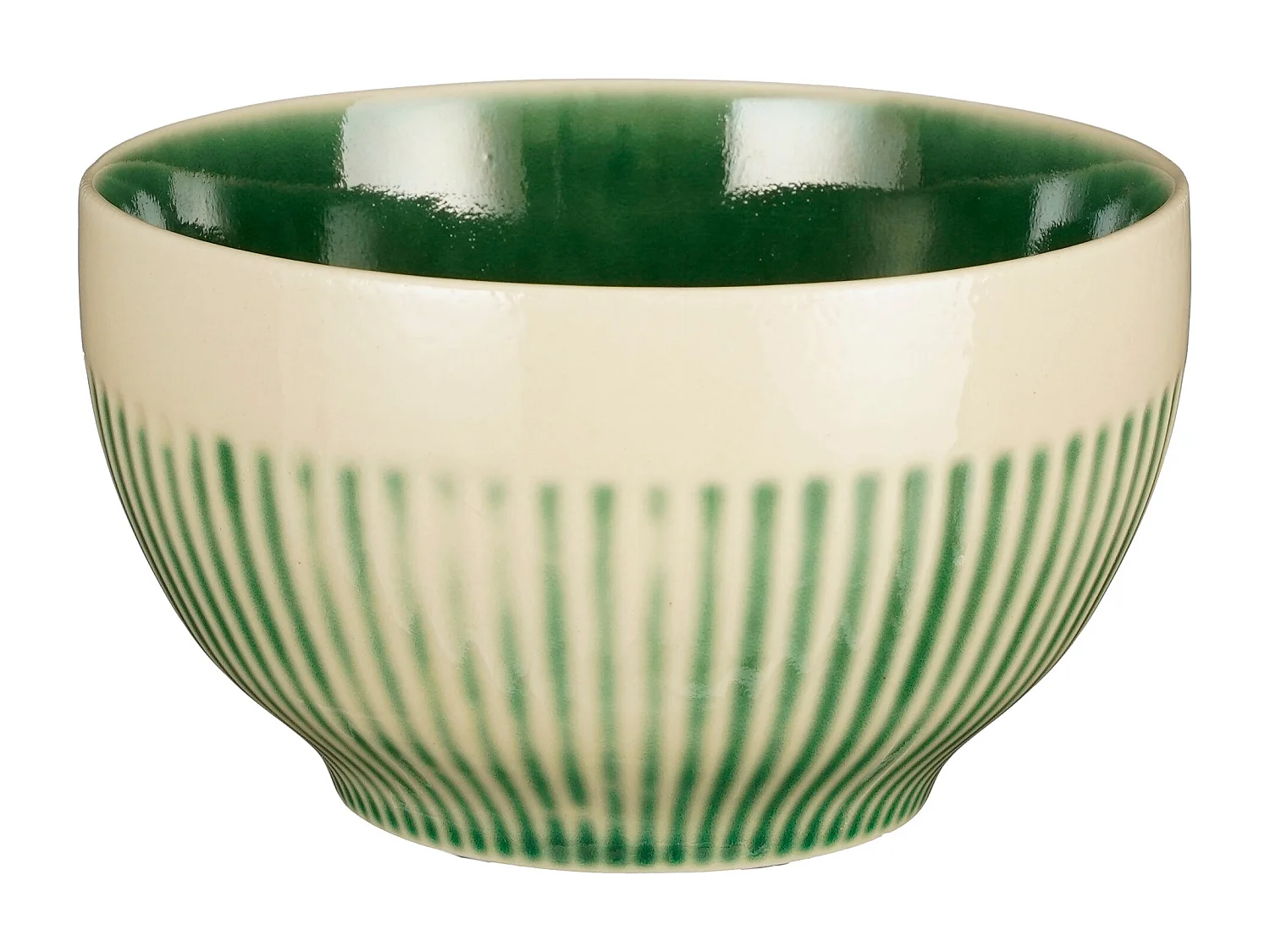 Schaal van keramiek - 14 x 14 x 8 - Groen - ELICE