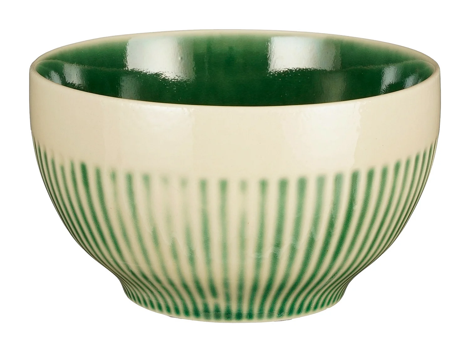 Bol en céramique - 14 x 14 x 8 - Vert - ELICE