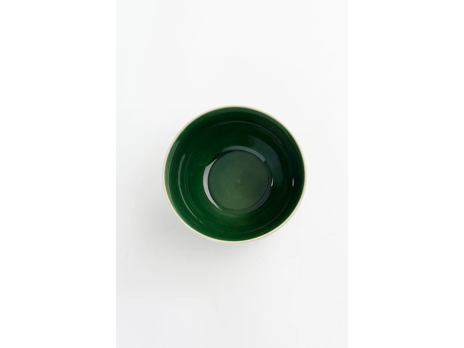 Bol en céramique - 14 x 14 x 8 - Vert - ELICE