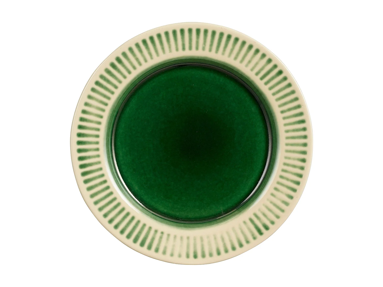 Plato llano de Cerámica - 3 x 27 - Verde - ELICE