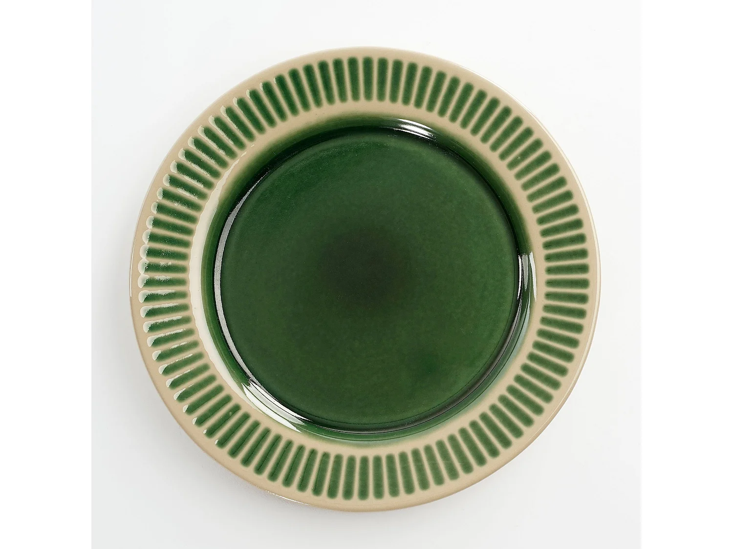 Plato llano de Cerámica - 3 x 27 - Verde - ELICE