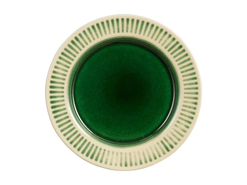 Plato llano de Cerámica - 3 x 27 - Verde - ELICE