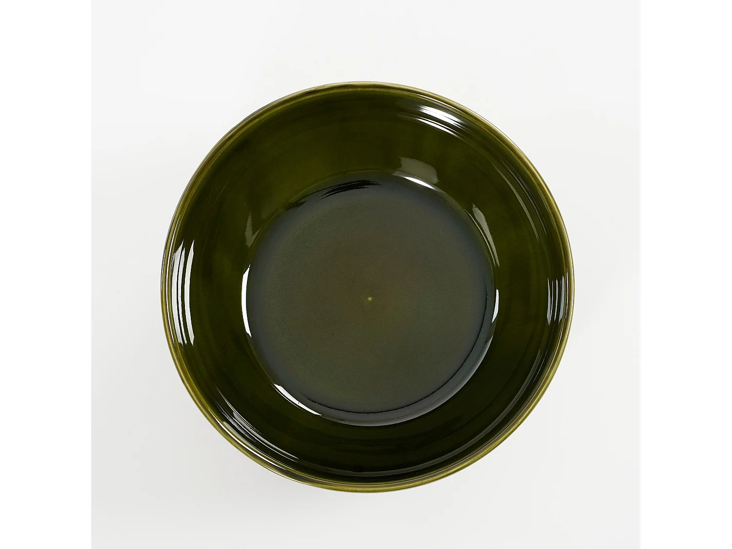 Schaal van keramiek - 22.5 x 22.5 x 9 - Groen - RHEA