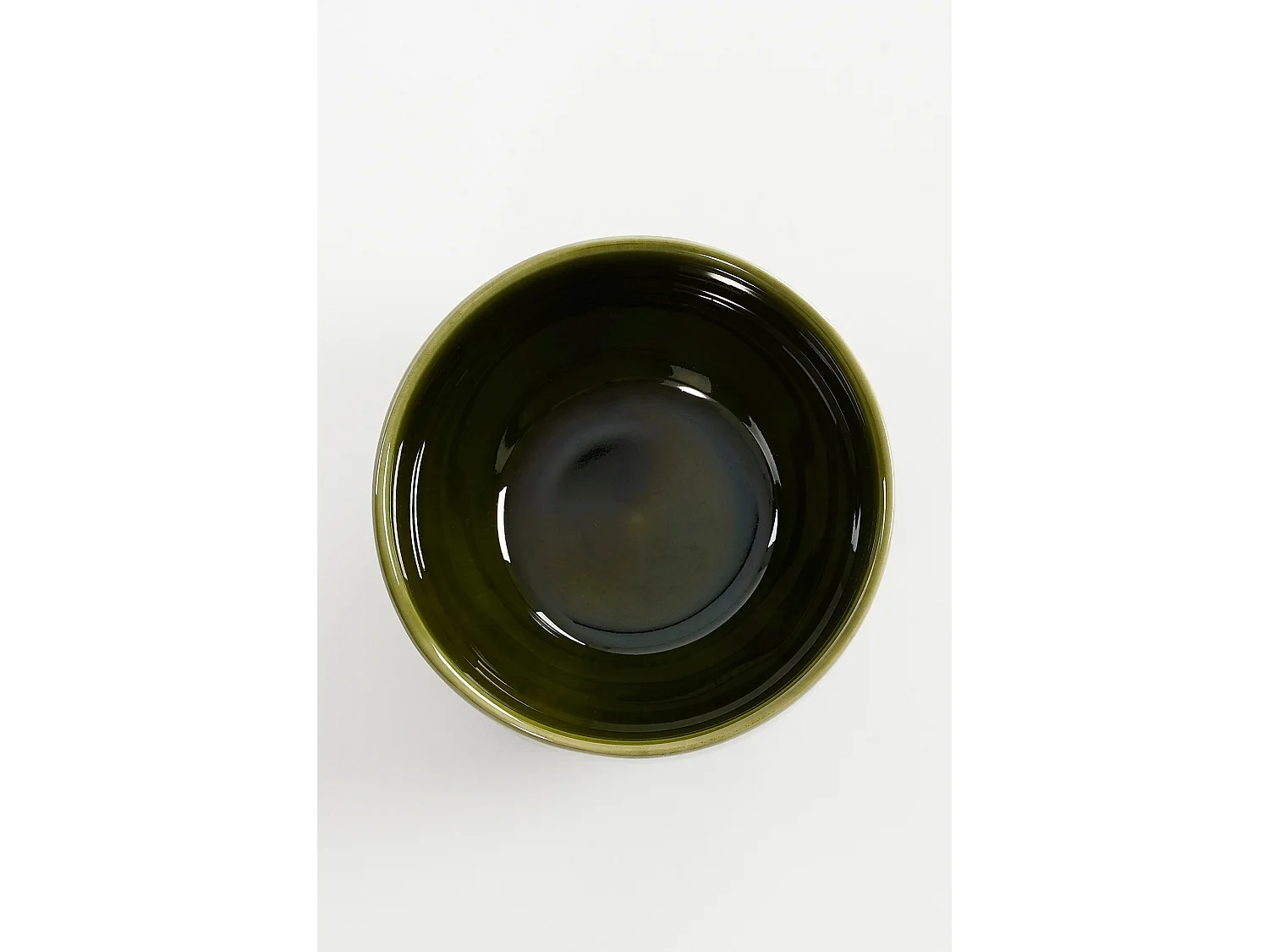 Schaal van keramiek - 12.5 x 12.5 x 6.5 - Groen - RHEA