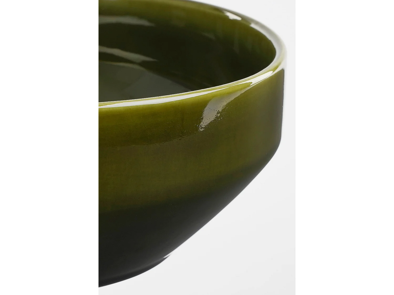 Schaal van keramiek - 12.5 x 12.5 x 6.5 - Groen - RHEA