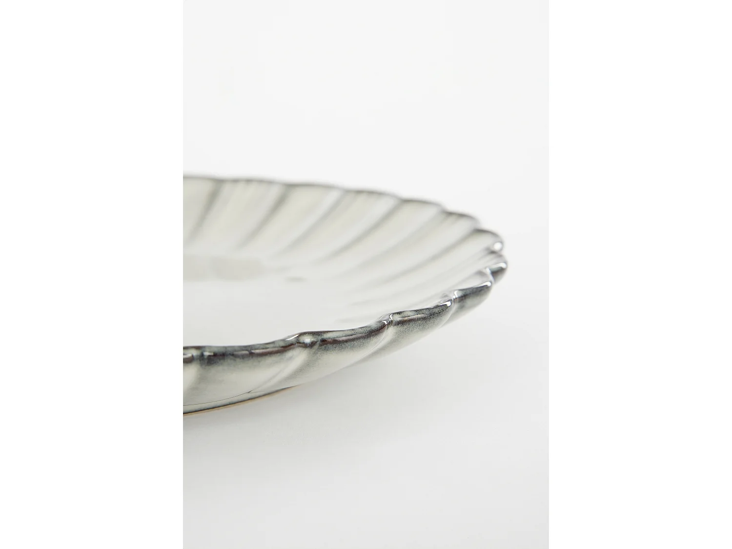 Plato de desayuno de Cerámica - 2.5 x Ø21 - Gris - CORFU