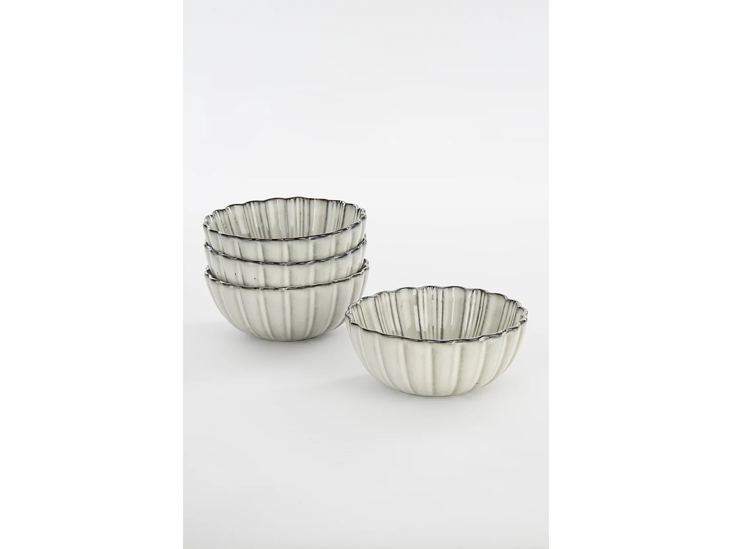 Bol en céramique - 9 x Ø17 - Gris - CORFU