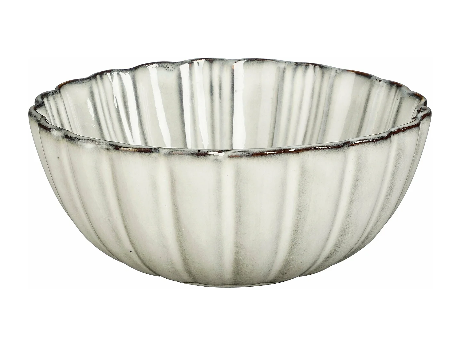 Schaal van keramiek - 9 x Ø17 - Grijs - CORFU