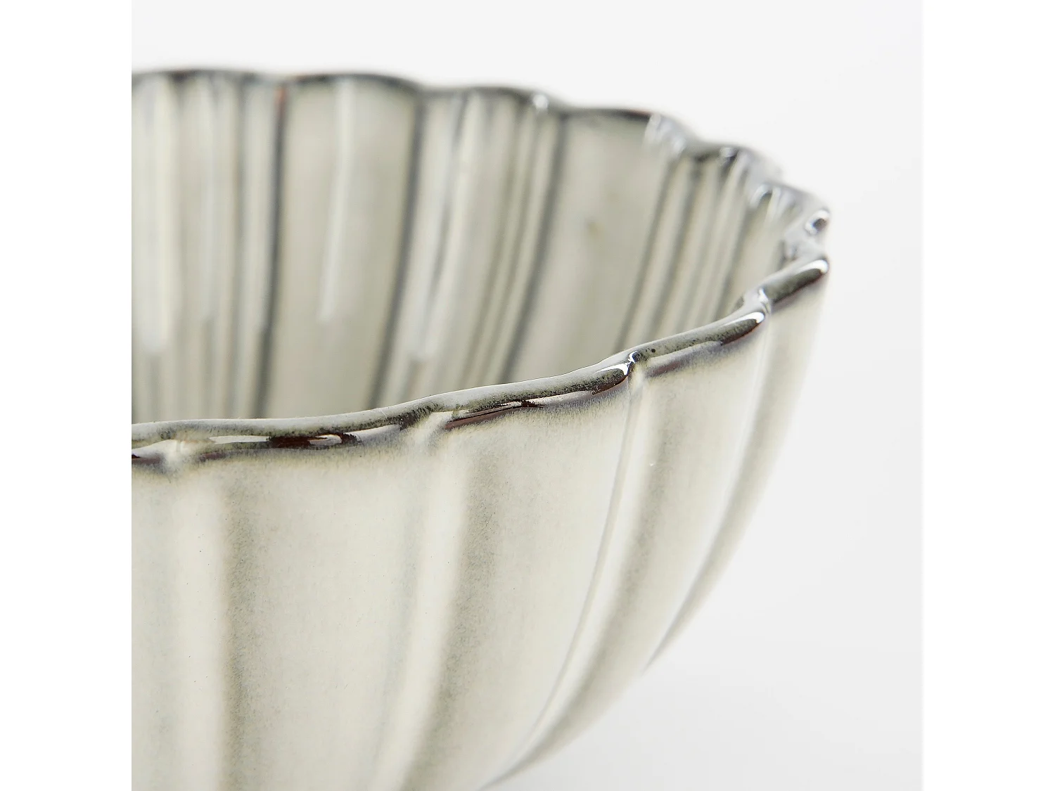 Schaal van keramiek - 9 x Ø17 - Grijs - CORFU