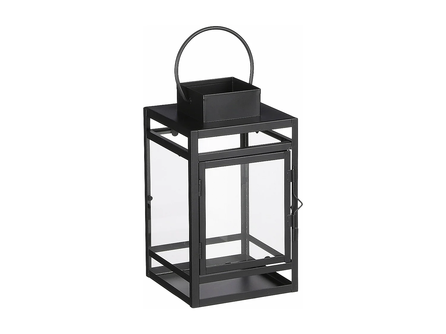 Lanterne en métal - 13.5 x 13 x 23 - Noir - STORM