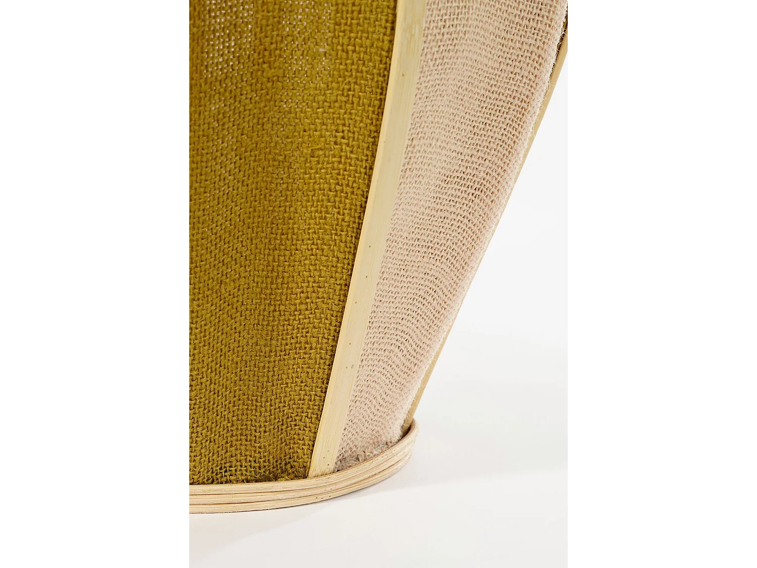 Laterne aus Jute und Paulownia-Holz - 45 x Ø32 - Beige, braun - ROGER