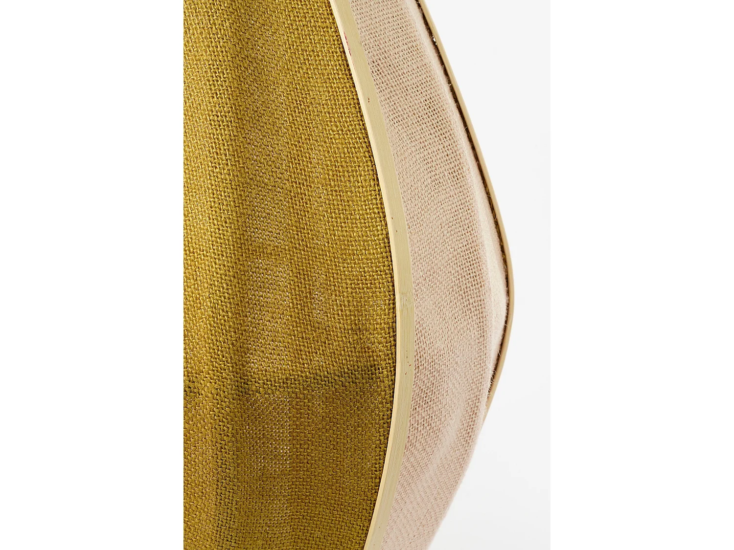 Lanterne en jute et bois de paulownia - 45 x Ø32 - Beige, marron - ROGER