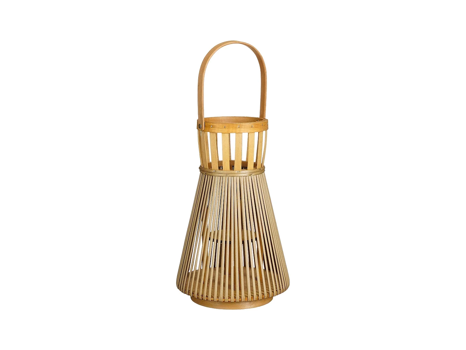 Lanterne en polyester recyclé - 38 x 15 - Marron clair - COSMO