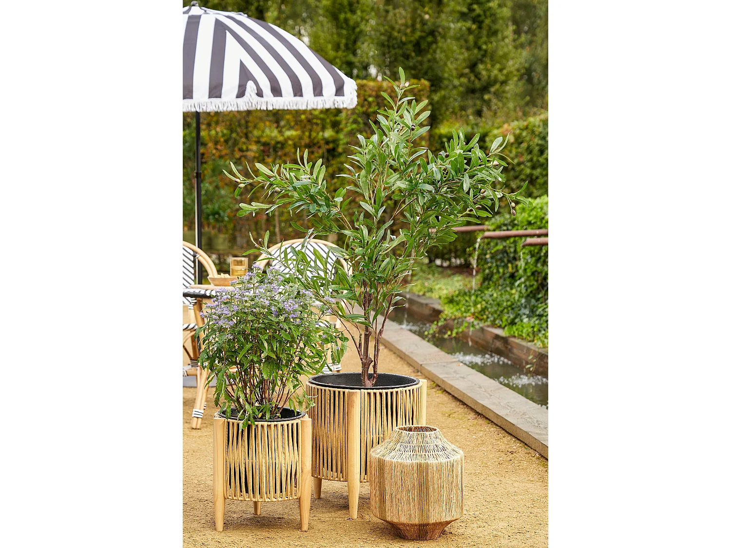 Lantaarn van jute - 36 x 30 - Donkergroen - LILIANO