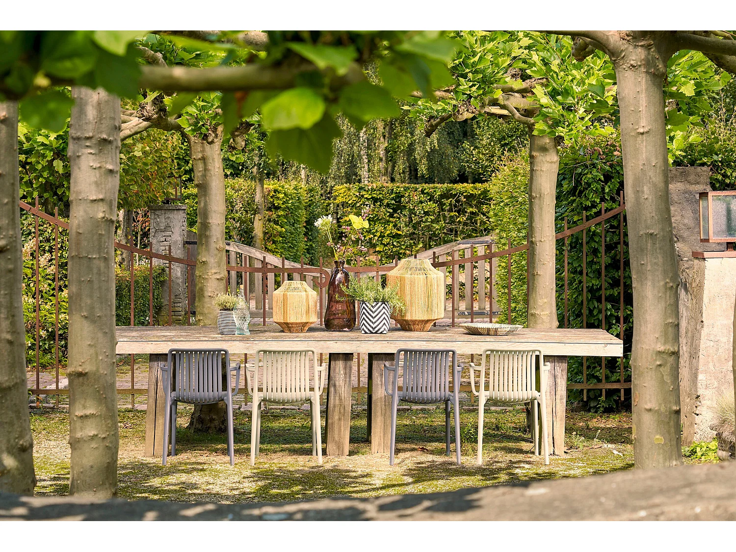 Lantaarn van jute - 36 x 30 - Donkergroen - LILIANO