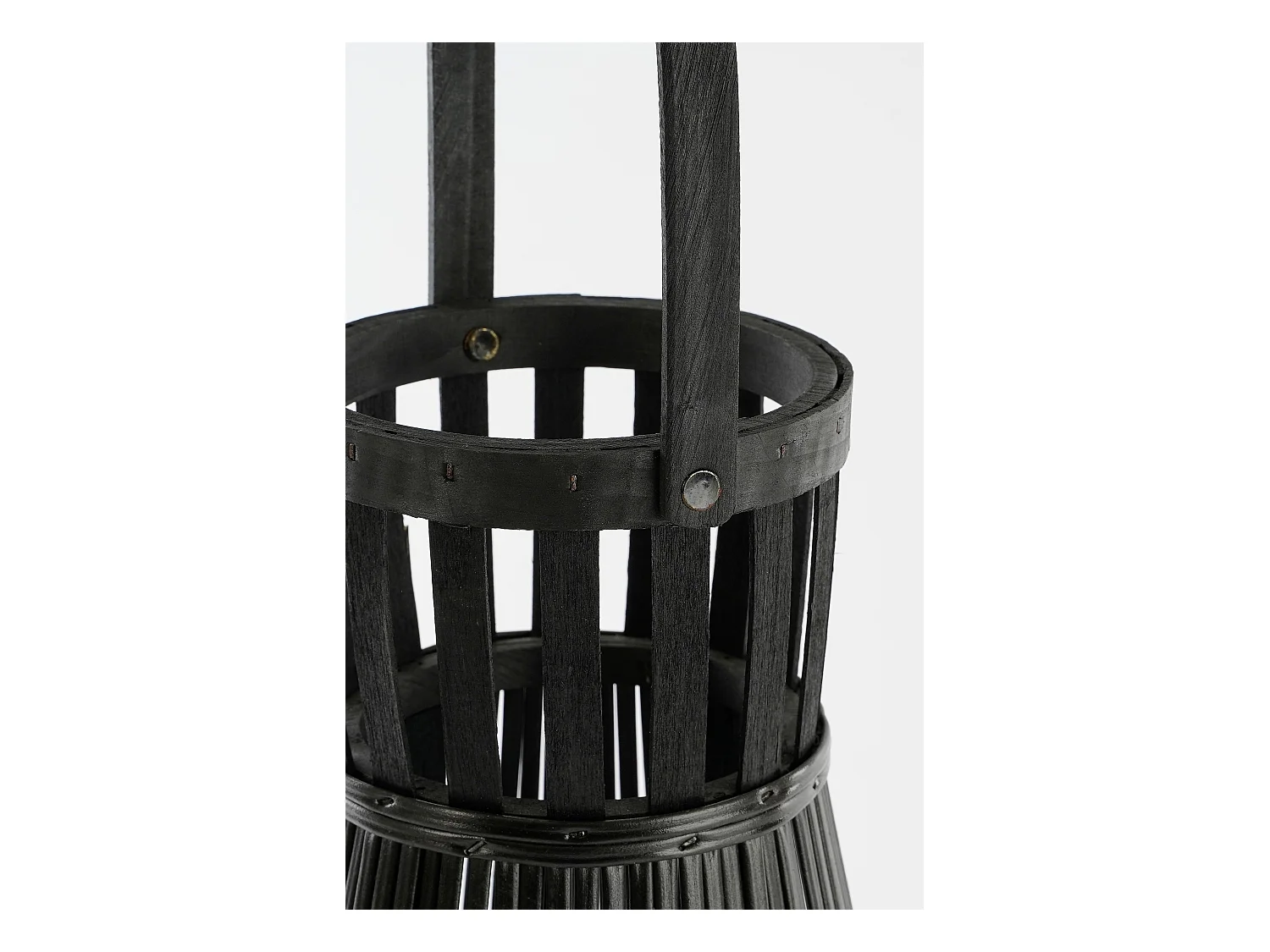 Lanterne en polyester recyclé et bois et verre et métal - 45 x 15 - Noir - COSMO
