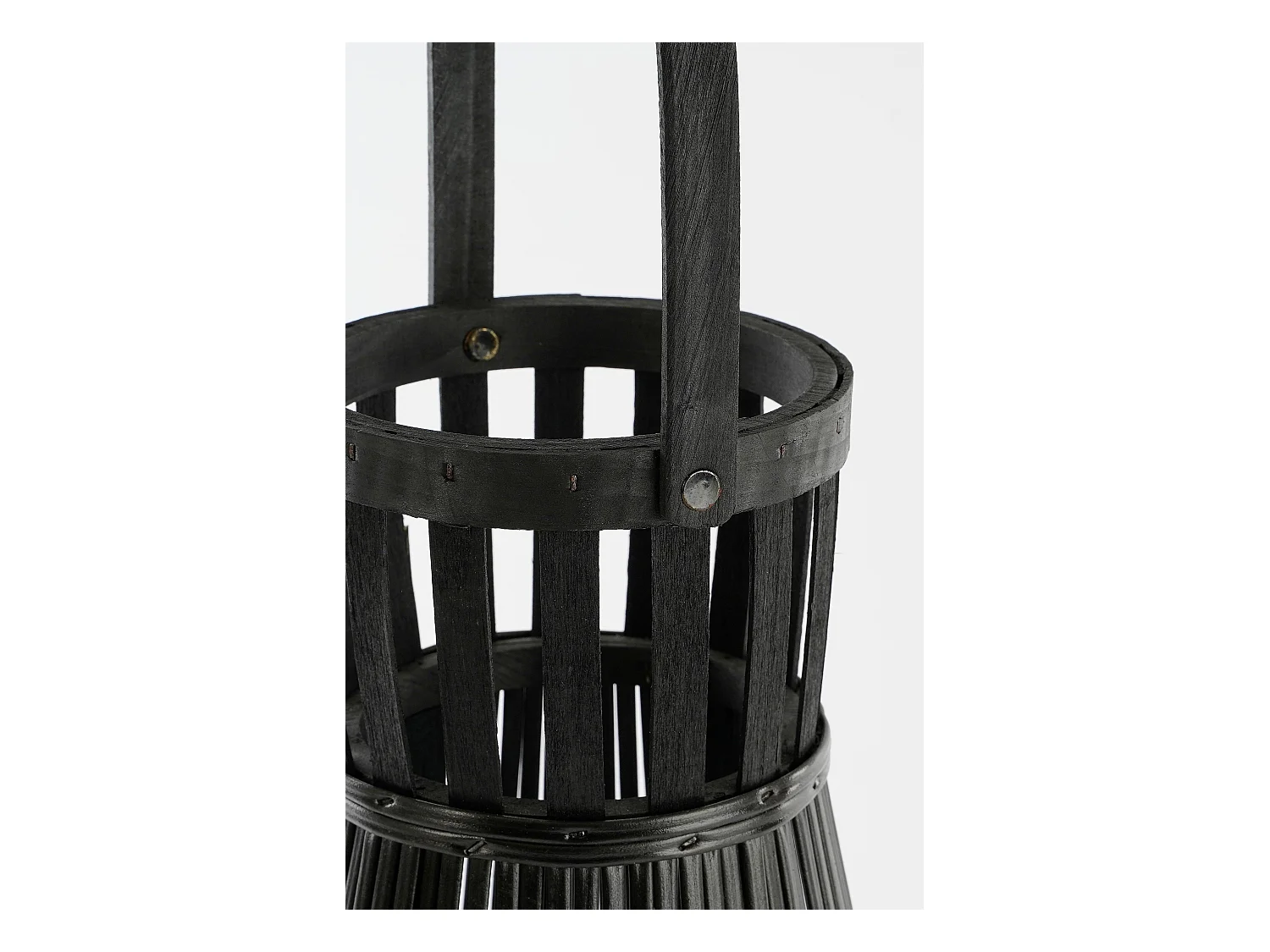 Lanterne en polyester recyclé et bois et verre et métal - 45 x 15 - Noir - COSMO